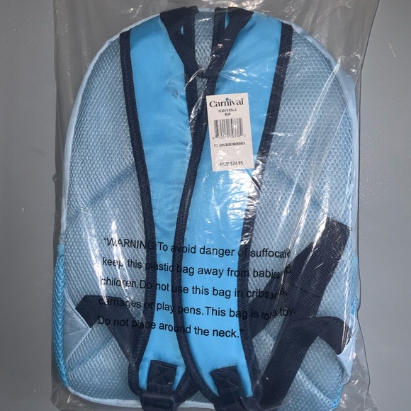 Carnival Cruise ~ Women's Backpack ~ Blue and White ~ NEW - Picture 3 of 8
